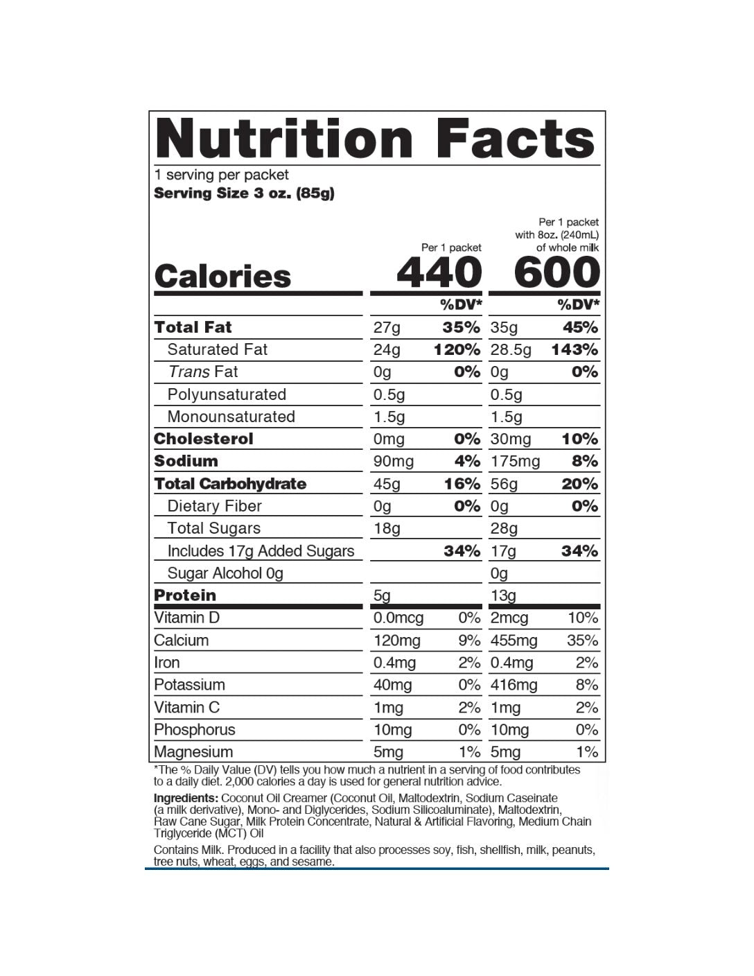Free Patient Sample - Chocolate and Vanilla